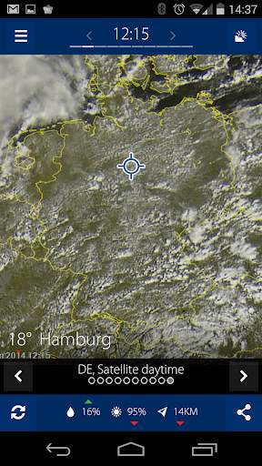 Realtime rainradar Europe screenshot 2