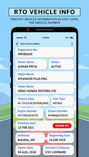 RTO Vehicle Information App screenshot 2