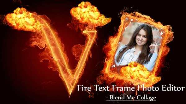 Fire Text Frame Photo Editor - Blend Me Collage 4 تصوير الشاشة
