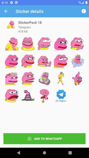 😂 Funny Pepe the Frog Stickers 🔥 WAStickerApp screenshot 3