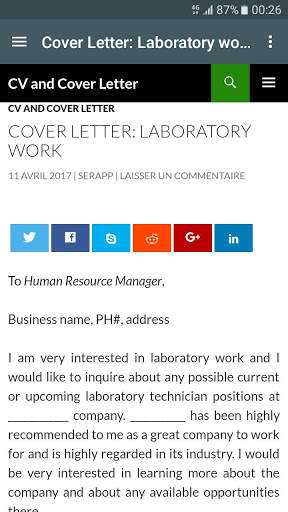 CV and Cover Letter screenshot 2