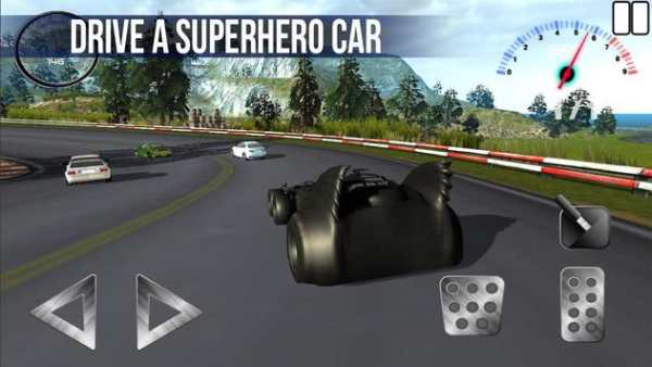 Racing on Batmobile 3D screenshot 1