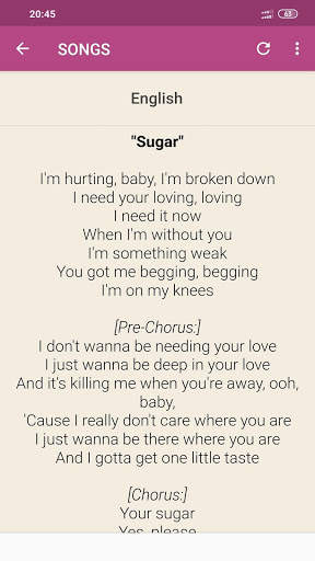 Maroon 5 Lyrics screenshot 4