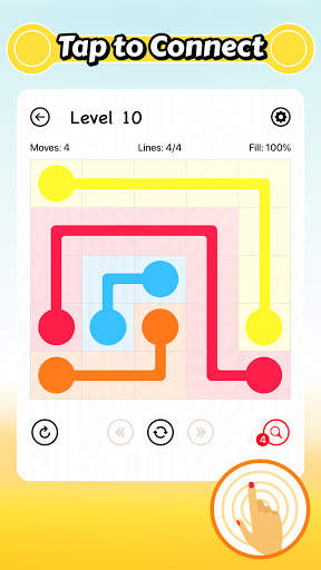 Lined - Free Pipe Game, Connect the Dots screenshot 1