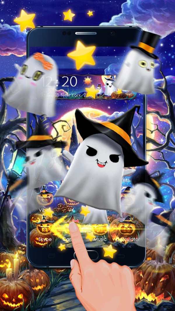 3D Halloween Ghost Theme screenshot 2