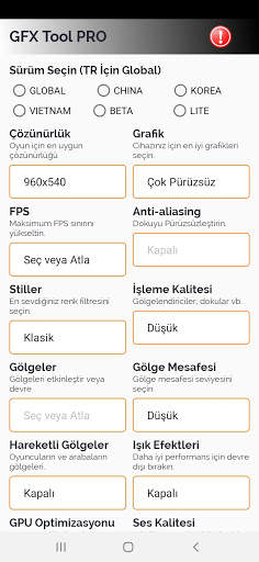 GFX Tools Pro PUBG İçin Oyun Başlatıcı screenshot 2