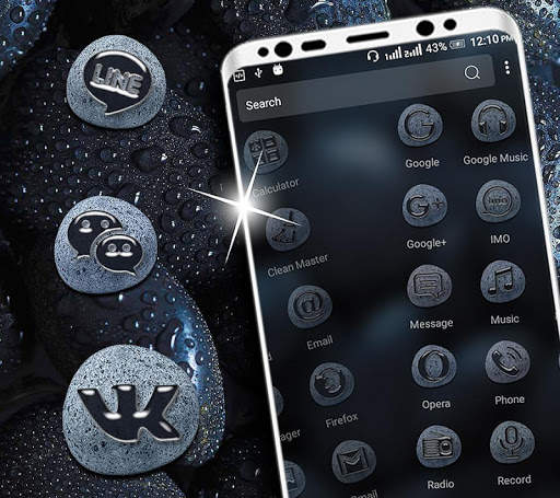 Black Stone Launcher Theme screenshot 4