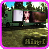 Truck photo frames icon