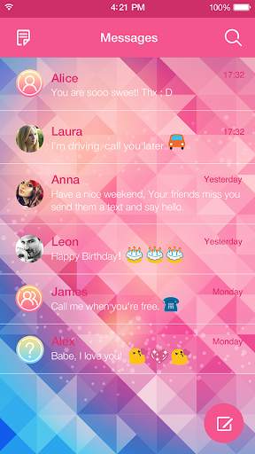 Light Messages Theme screenshot 2