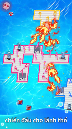 Raft Defense：Crazy War 3D screenshot 2