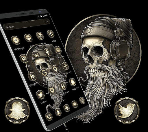 Smoky Music Skull Theme screenshot 2