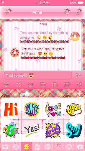 Emoji Keyboard - Cute Knot स्क्रीनशॉट 2