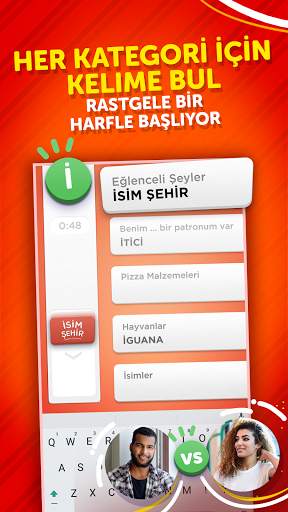 İsim Şehir - Kategori Oyunu screenshot 1
