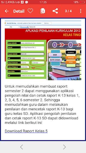 Raport SD Kurikulum 2013 Revisi 2019 screenshot 4