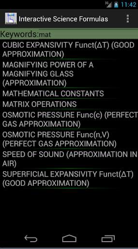 Science Formulas screenshot 2