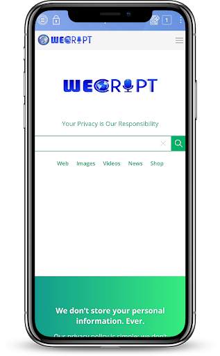 WECRIPT | Private, Fast, Safe & incognito Search 1 تصوير الشاشة