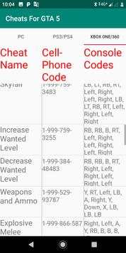 Cheats For GTA 5 screenshot 3