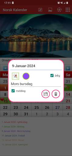 Norsk Kalender 2024 screenshot 2
