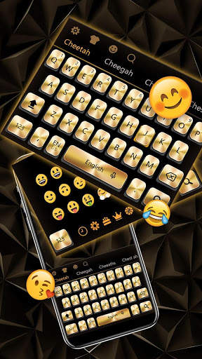 Luxury Golden Black Keyboard screenshot 2