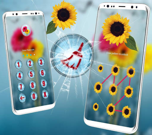Broken Glass Flower Launcher Theme screenshot 4
