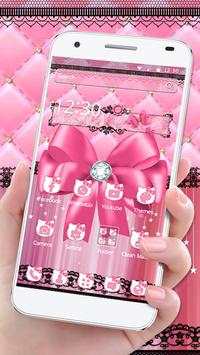 Pink Bow Black Lace Theme screenshot 1