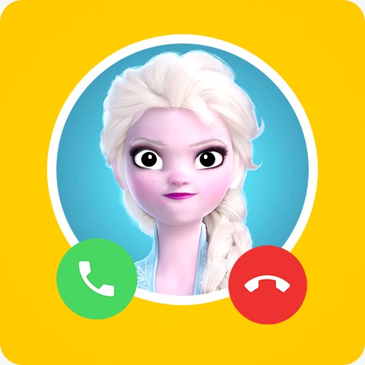 Fake Call princess elssa and chat icon