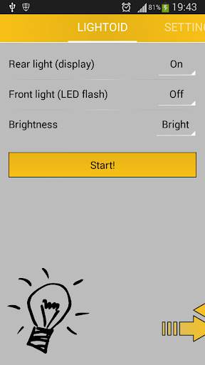 Lightoid, jogging flashlight screenshot 1