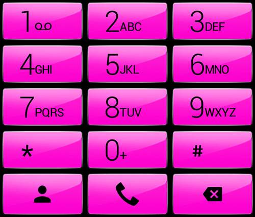 Dialer Theme Gloss Pink drupe screenshot 5