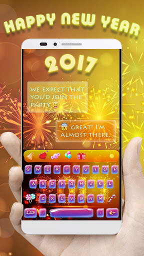 Happy 2017 New Year Keyboard Theme screenshot 2