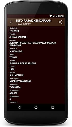 Cek Pajak Motor Mobil screenshot 3