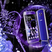Purple Black Crystal Diamond Bubble Theme icon