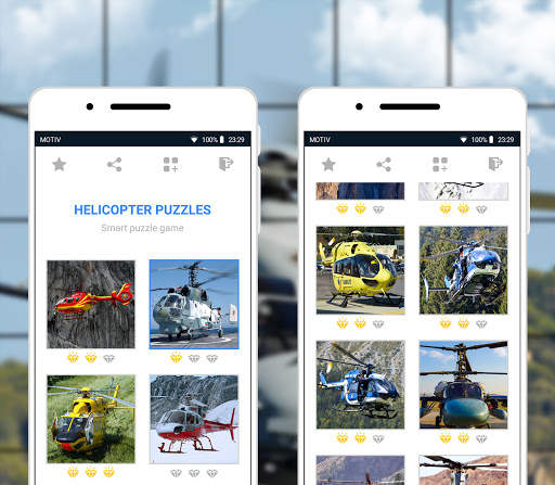 Helicopter Mosaic Puzzles screenshot 9