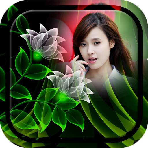 Neon Flower Photo Frame 5.3