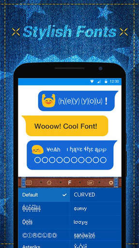 Blue Jeans Keyboard Theme - Emoji & Gif 3 تصوير الشاشة