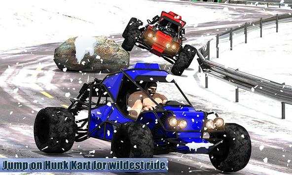 Superhero Buggy Car: Winter Sports Risky Road Race screenshot 2