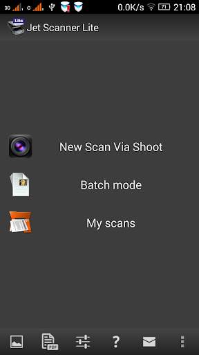Jet Scanner Lite. Scan to PDF screenshot 1
