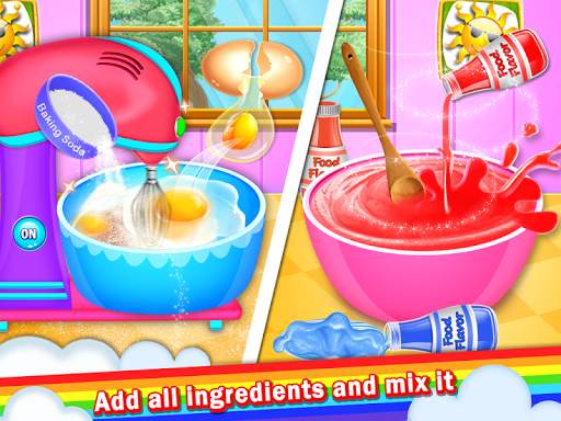 Sweet Unicorn Cupcake Maker - Rainbow Food screenshot 2