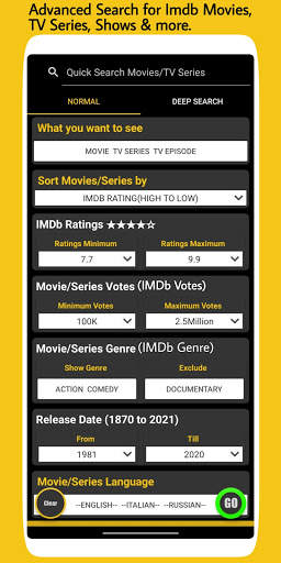 IMDB Search screenshot 1