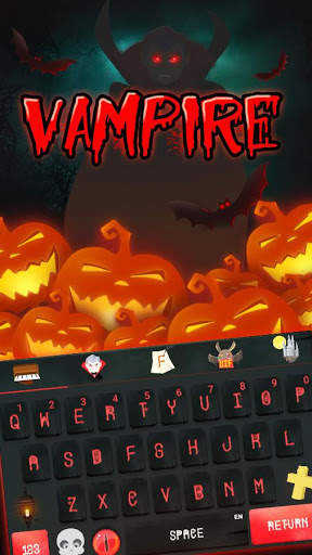 Halloween keyboard Theme - Vampire स्क्रीनशॉट 1