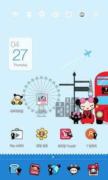Pucca in London Launcher Theme 1 تصوير الشاشة