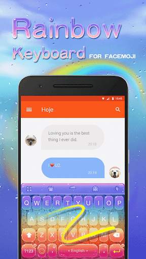 Rainbow Emoji Keyboard Theme स्क्रीनशॉट 4