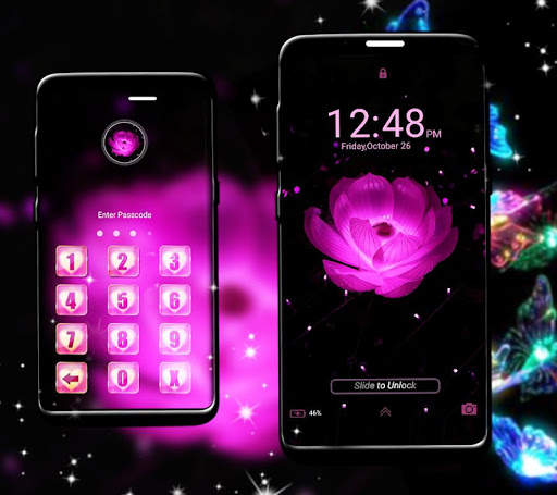 Pink Flower Launcher Theme screenshot 3