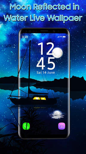 Moon Reflected in Water APUS Live Wallpaper screenshot 1