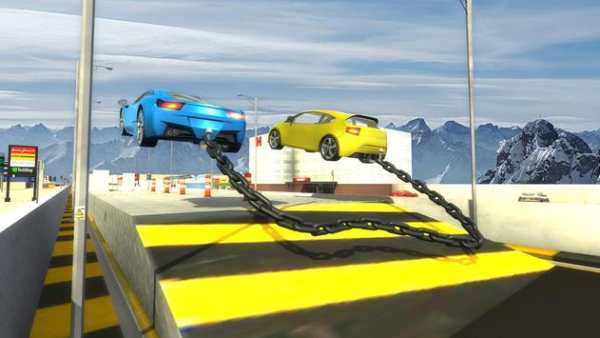 Chained Cars Rivals Racing Crazy Stunt Driver 3D screenshot 3