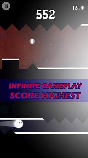 White Bouncing Ball Space Escape Gila Menyenangkan screenshot 6