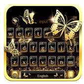Gold Butterflies Keyboard Theme 10001010