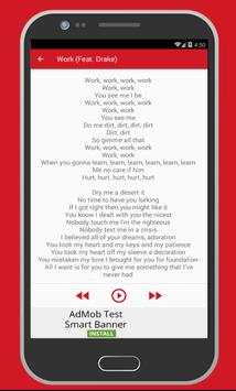 Song Lyrics Rihanna screenshot 3