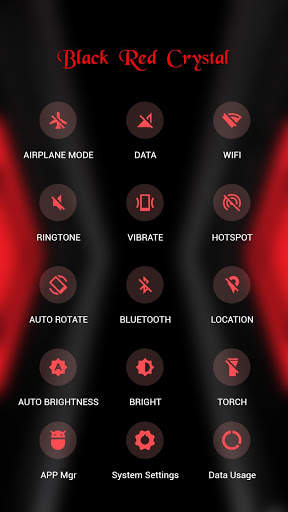 Black Red Crystal APUS Launcher theme screenshot 3