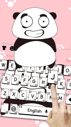 Pink Panda Keyboard Theme स्क्रीनशॉट 2