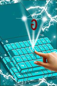 Teal Blue Keyboard Theme screenshot 2